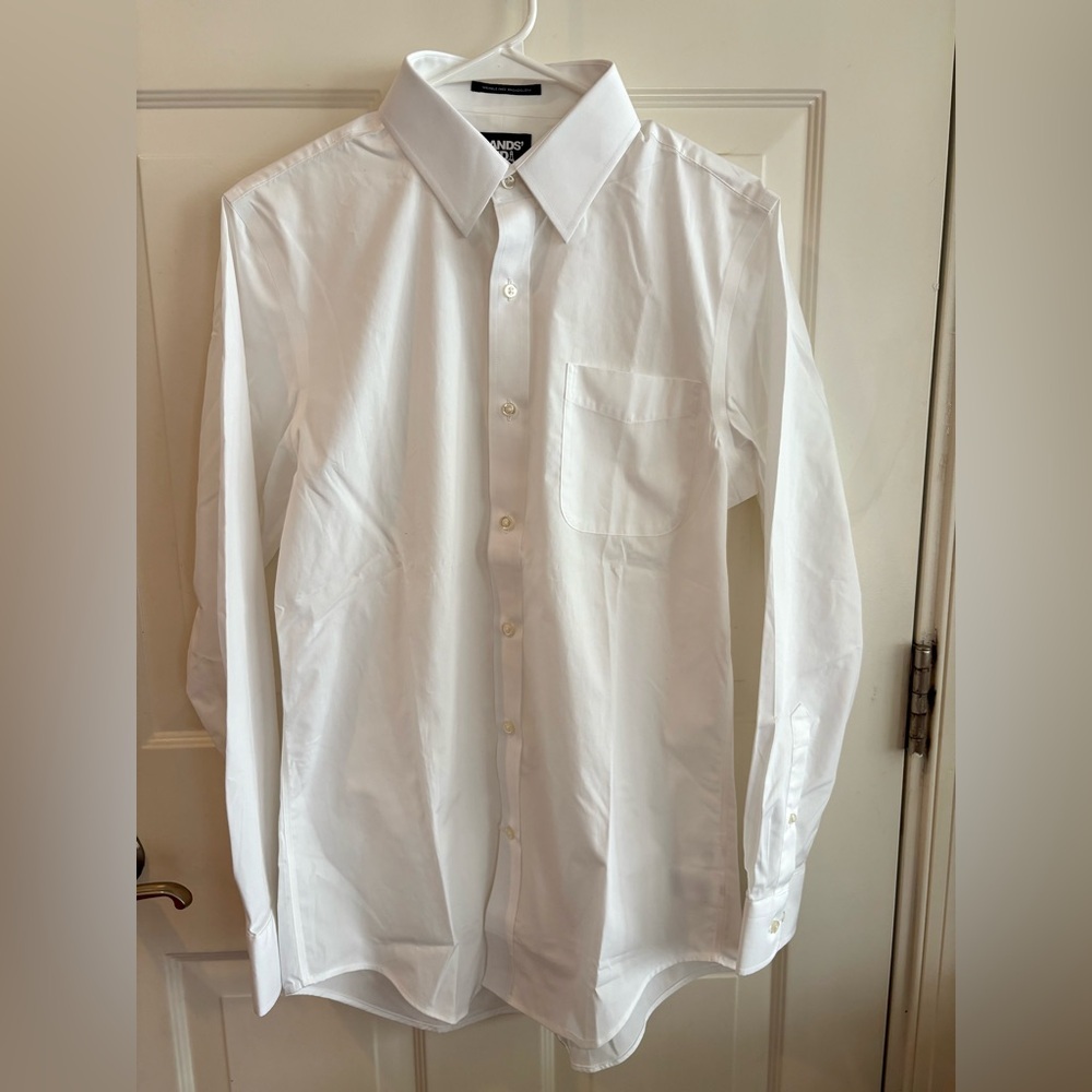 Lands' End Men's Crisp White Dress Shirt